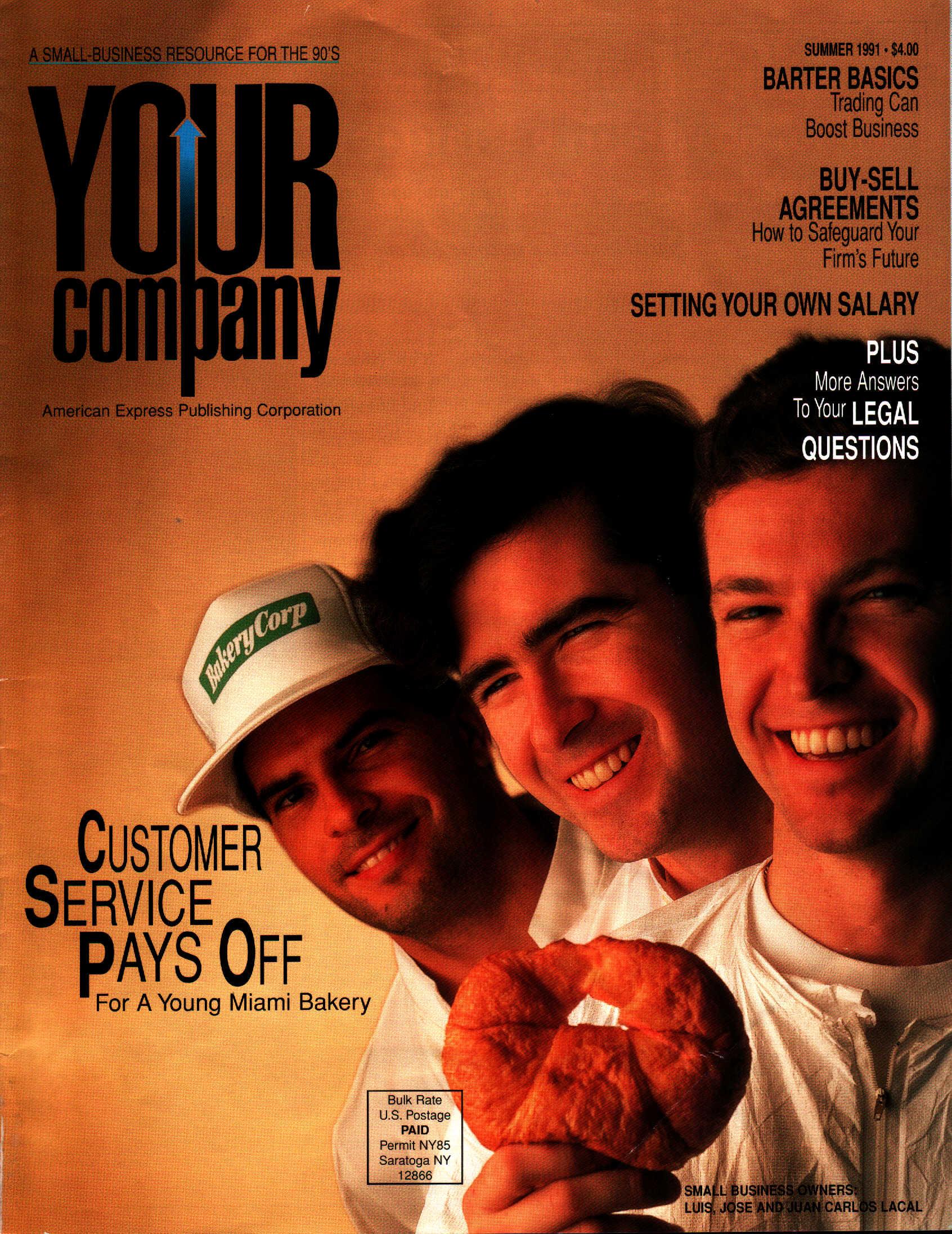 Cover of American Express' Your Company magazine.
